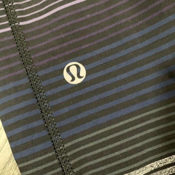 Lululemon Speed Tight II Om Stripe Black Multi / Black size 2 - Picture 3 of 15